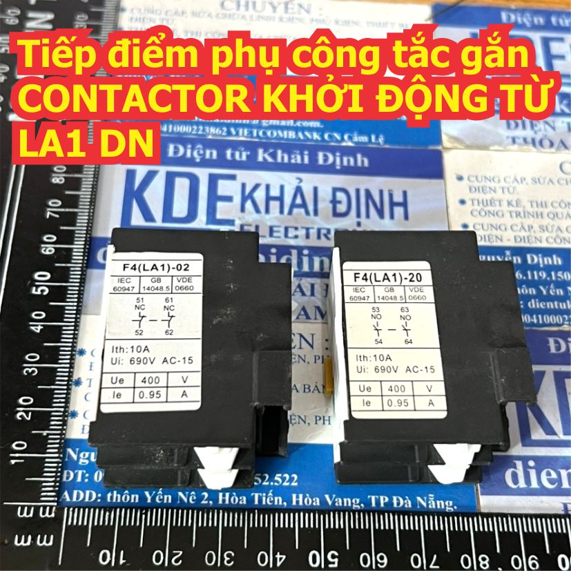 Tiếp điểm phụ công tắc gắn CONTACTOR KHỞI ĐỘNG TỪ LA1 DN F4-02 F4-04 F4-11 F4-13 F4-20 F4-22 F4-31F4-40 kde4759