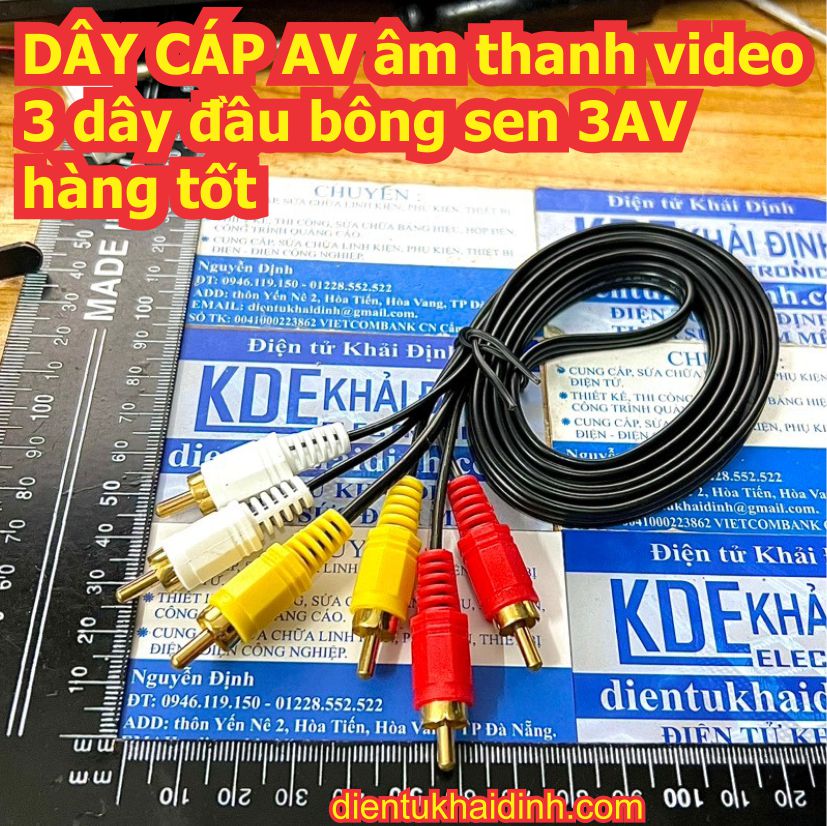 DÂY CÁP AV âm thanh video 3 dây đầu bông sen 3AV dài 1.5m 3m 5m hàng thường / tốt kde4831