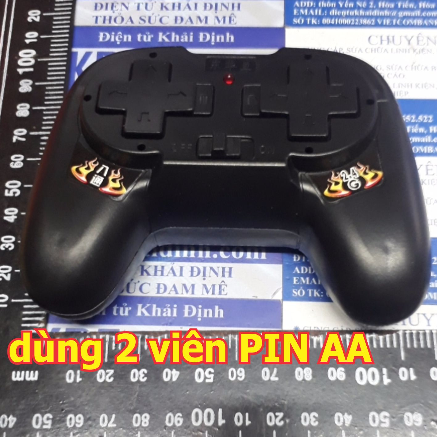 Bộ tay phát và mạch thu chế tạo xe, tàu... điều khiển từ xa 4 động cơ 2A 24Ghz, màu cam/đen kde4965