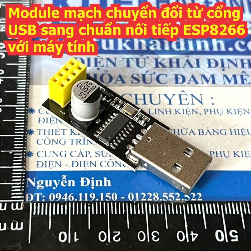 Module mạch chuyển đổi từ cổng USB sang chuẩn nối tiếp ESP8266 với máy tính kde5048