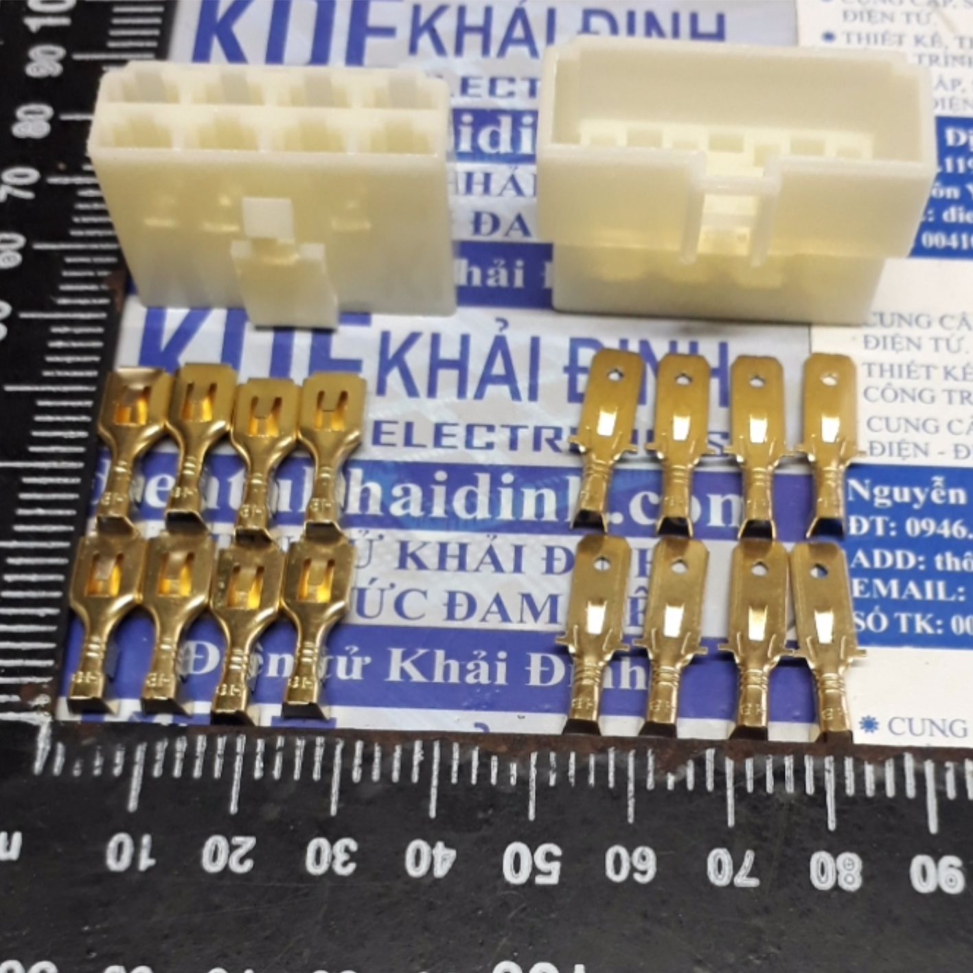 Bộ RỜI ĐẦU NHỰA ĐỰC CÁI, LÕI ĐỒNG ĐỰC CÁI HEADER 6.3mm jack oto ô tô các loại 1P ~ 12P kde1702