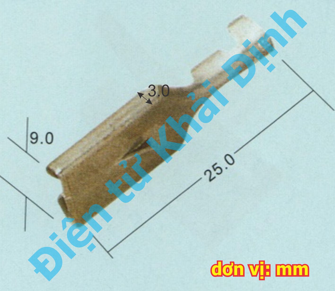 Đầu lõi đồng header, jack oto loại lớn, đầu cái / đực cos 7.8mm, bấm dây 0.75-2.5mm kde5148