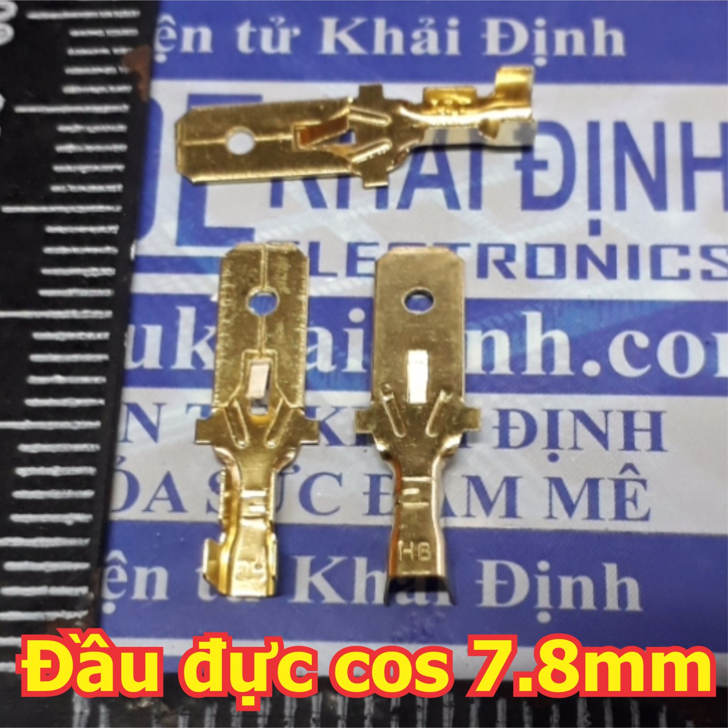 Đầu lõi đồng header, jack oto loại lớn, đầu cái / đực cos 7.8mm, bấm dây 0.75-2.5mm kde5148