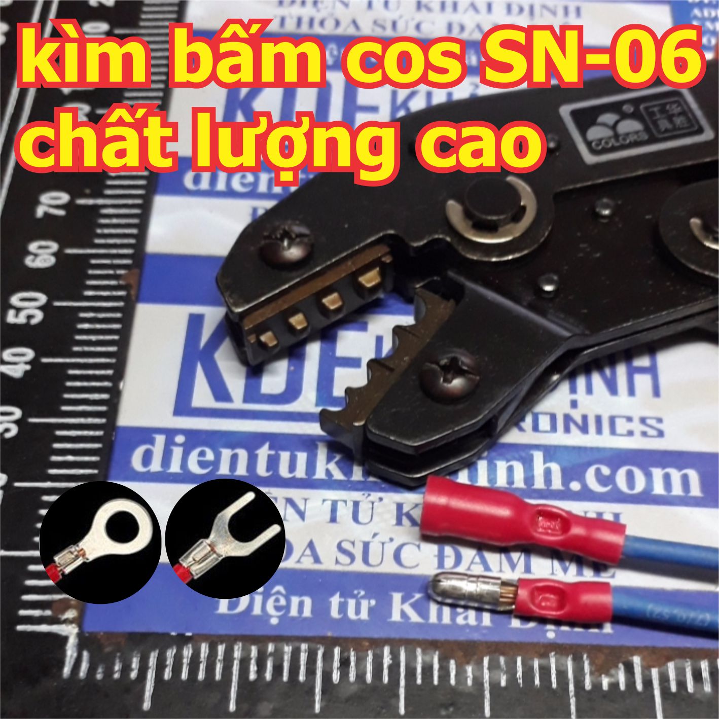 KÌM BẤM đầu cos chẻ khuyên tròn loại trần cos nối nhựa SN-06 hàng chất lượng kde5240