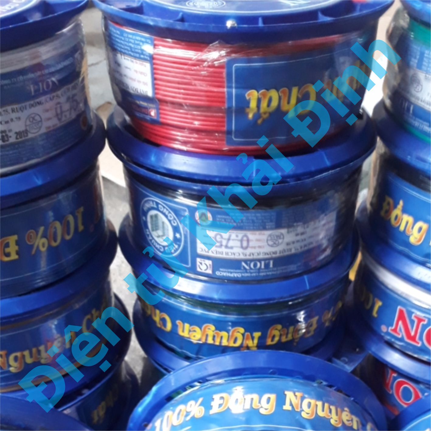 Dây điện đơn dây mềm lõi nhiều sợi nhỏ RV VCm 0.5mm hàng 100% đồng, đủ màu kde5253