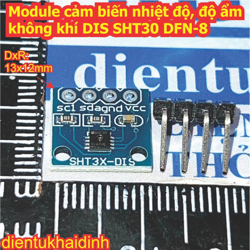 Module cảm biến nhiệt độ, độ ẩm không khí DIS SHT30 DFN-8 kde5304