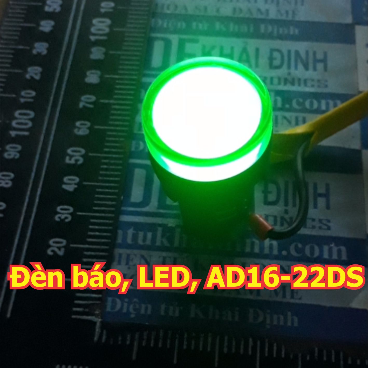 Đèn báo có điện áp, đèn báo nguồn, LED, AD16-22DS, điện áp 12V AC/DC kde5524