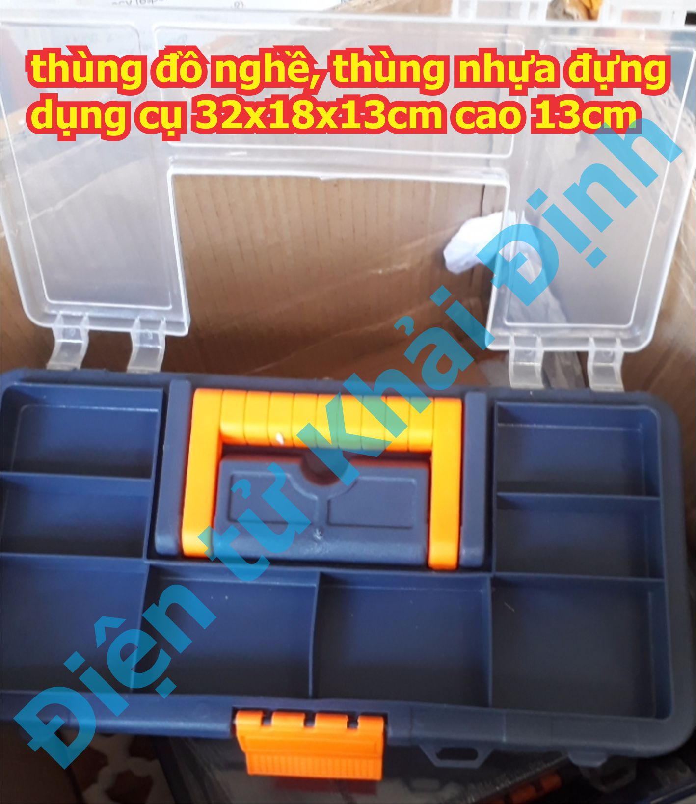 thùng đồ nghề, thùng nhựa đựng dụng cụ 32x18x13cm cao 13cm kde5765