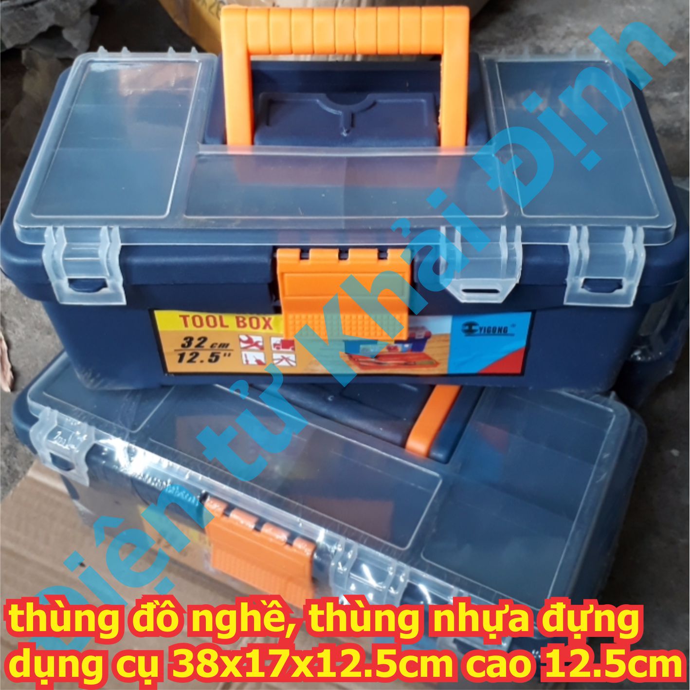 thùng đồ nghề, thùng nhựa đựng dụng cụ 32x18x13cm cao 13cm kde5765