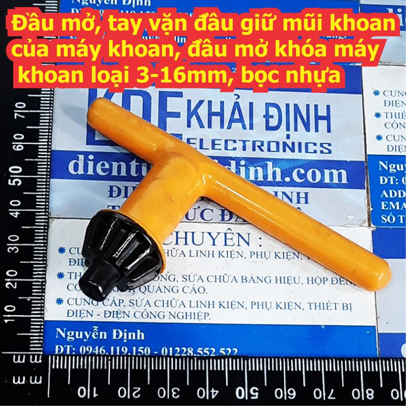 Đầu mở, tay vặn đầu giữ mũi khoan của máy khoan, đầu mở khóa máy khoan loại 3-16mm kde5792