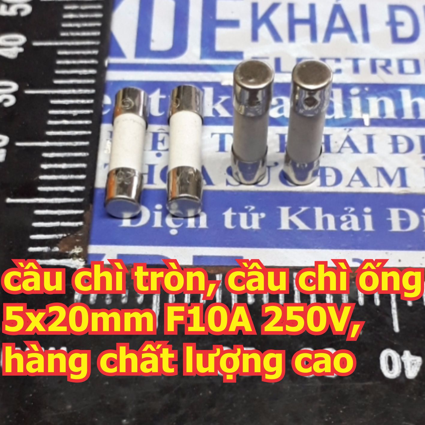 Cầu chì tròn HESI cầu chì gốm sứ ống 5x20mm R054 hàng chất lượng 250V 10A 8A 6A 5A 4A 3A 2A 1A 15A kde5803