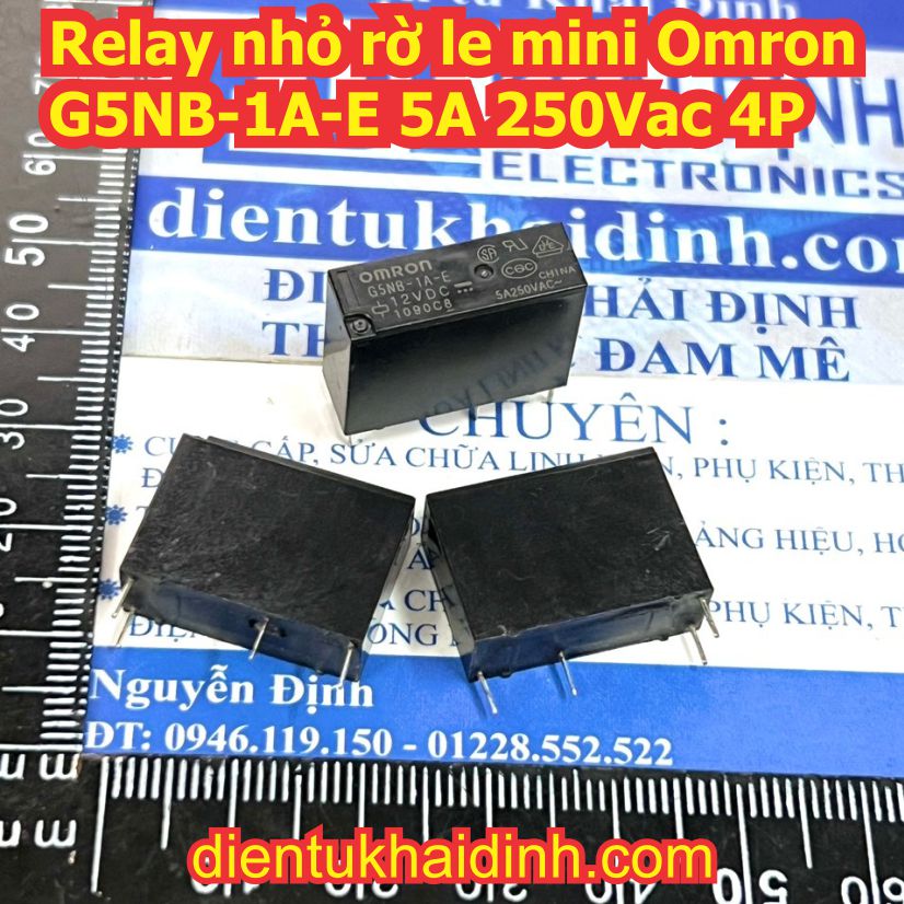 Relay nhỏ rờ le mini Omron G5NB-1A-E 5A 250Vac 4P 5Vdc 12Vdc 24Vdc kde5999