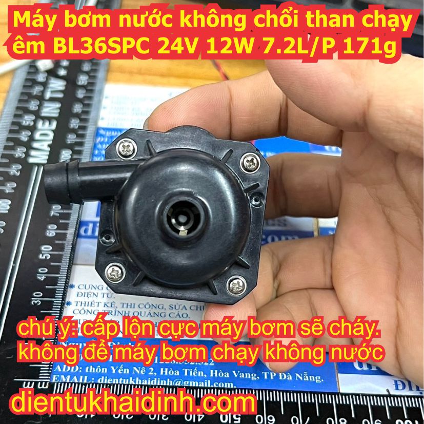 Máy bơm nước không chổi than BL36SPC 24V 12W 7.2L/P 171g kde6053