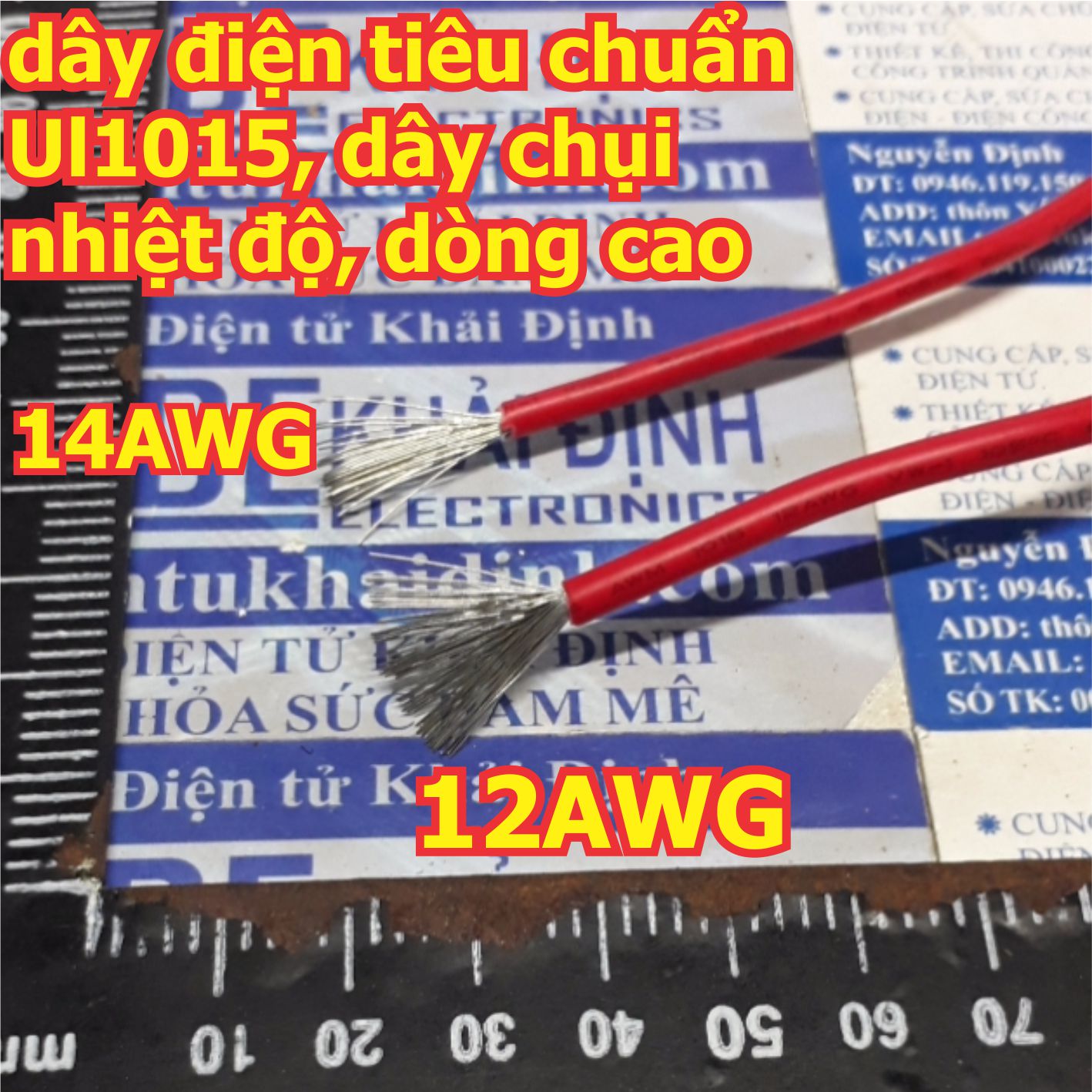 Dây đế cầu chì DẸP, loại TO, XE OTO dạng dây ra dây UL1015 AWG 54A/600V kde4473