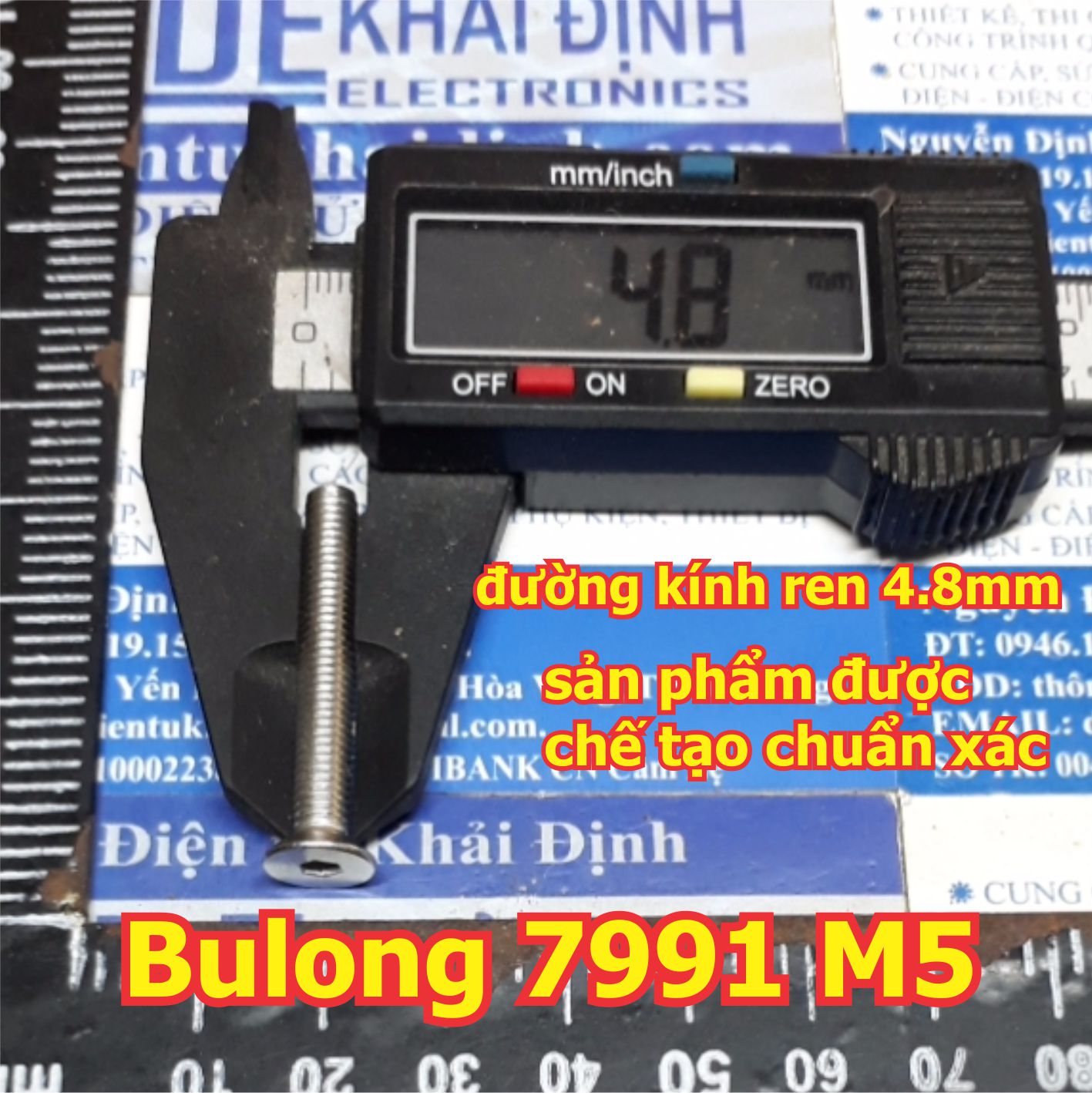 bulong bu lông vít pake DIN7991, đầu bằng, lỗ lục giác chìm, inoc inox 201 M5 các loại dài 8mm ~ 50mm kde6246