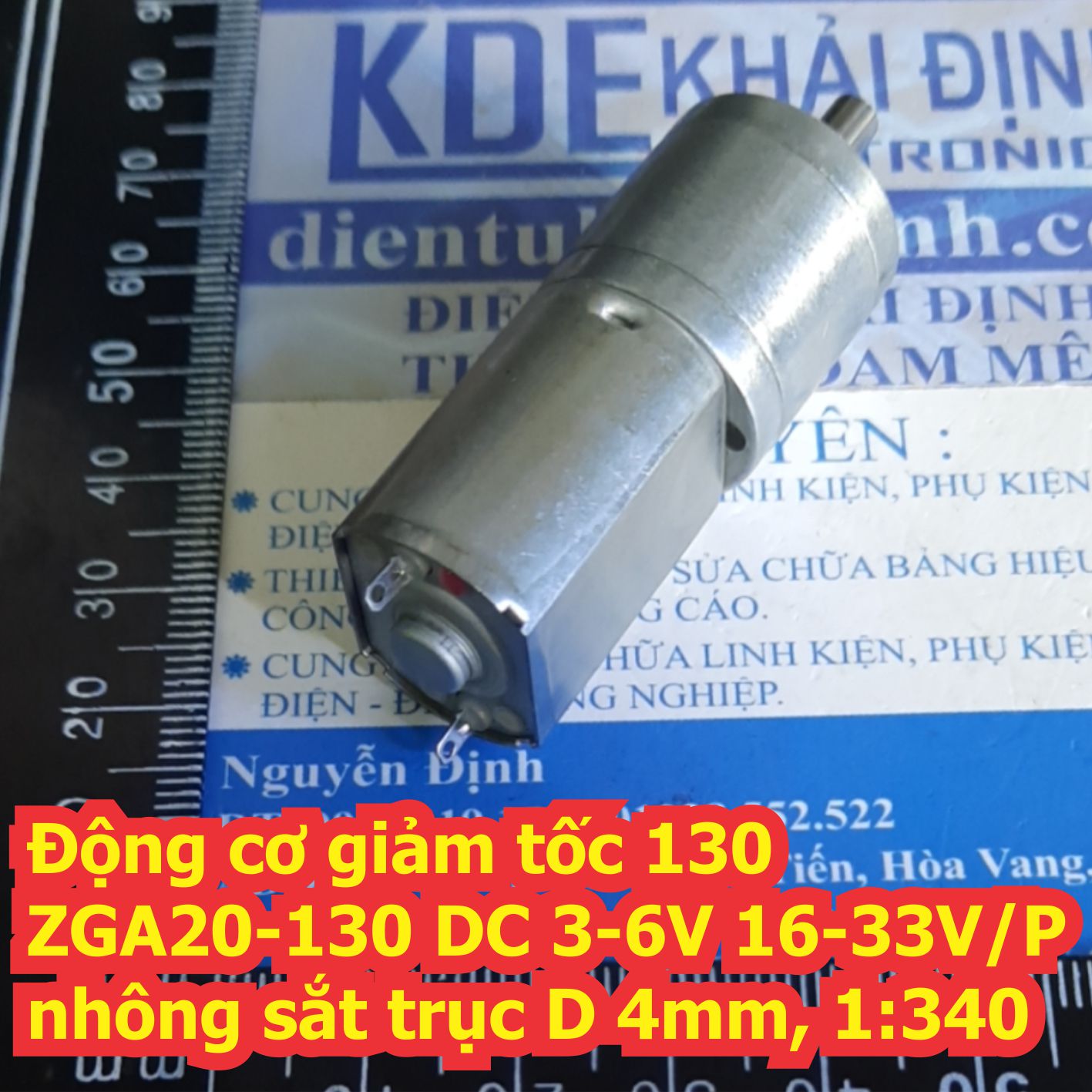 Động cơ giảm tốc 130 ZGA20-130 DC 3-6V 16-33V/P trục D 4mm, 1:340 kde6296