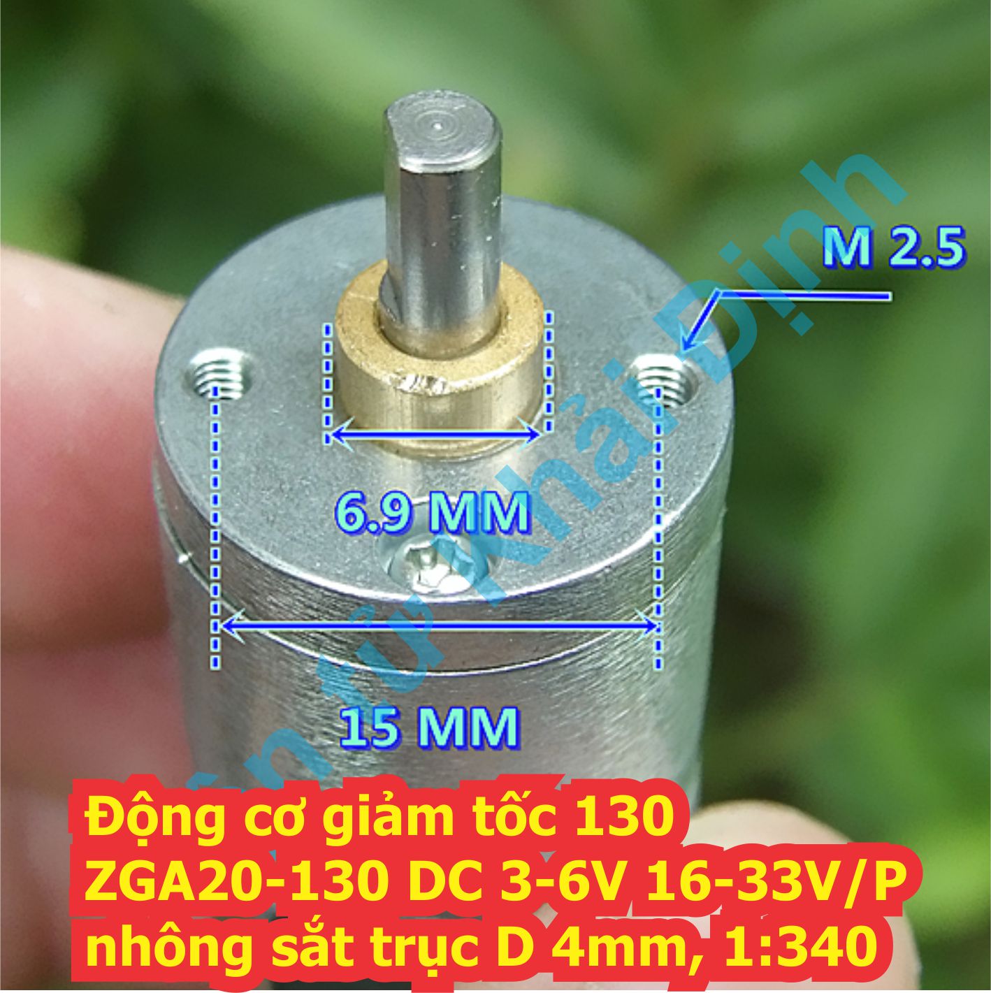 Động cơ giảm tốc 130 ZGA20-130 DC 3-6V 16-33V/P trục D 4mm, 1:340 kde6296