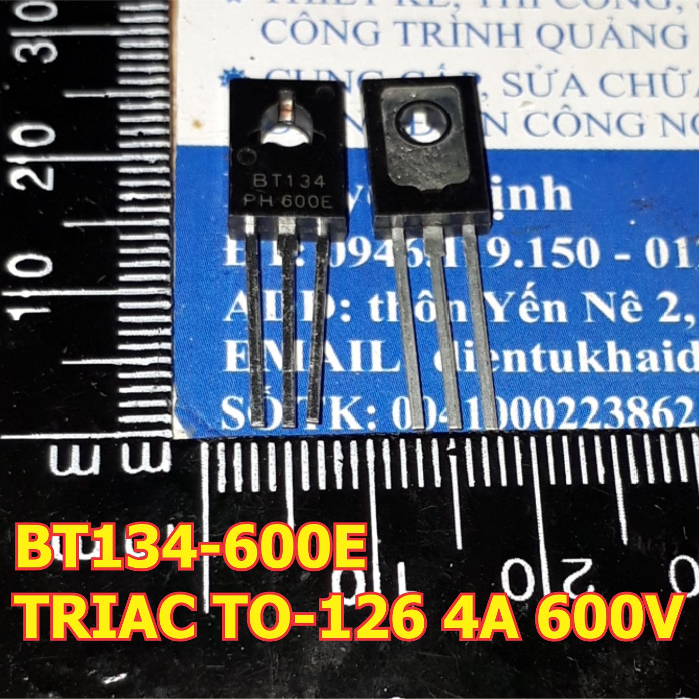 BT134-600E BT134 600 THYRISTOR 2 CHIỀU TRIAC TO-126 4A 600V kde6377