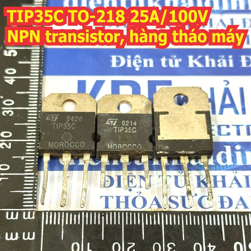 TIP35C TIP36C TIP35 TIP36 TO-3P 25A/100V NPN PNP TRANS, hàng tháo máy kde6418