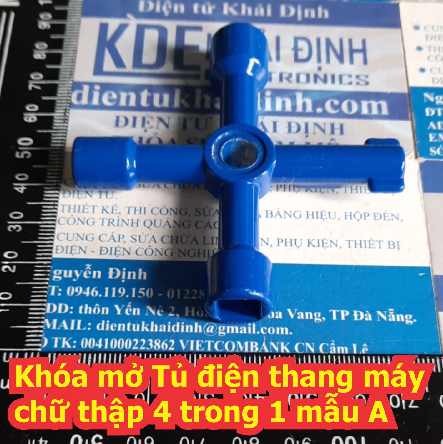 Khóa mở Tủ điện thang máy chữ thập 4 trong 1 nhiều mẫu khác nhau kde7150