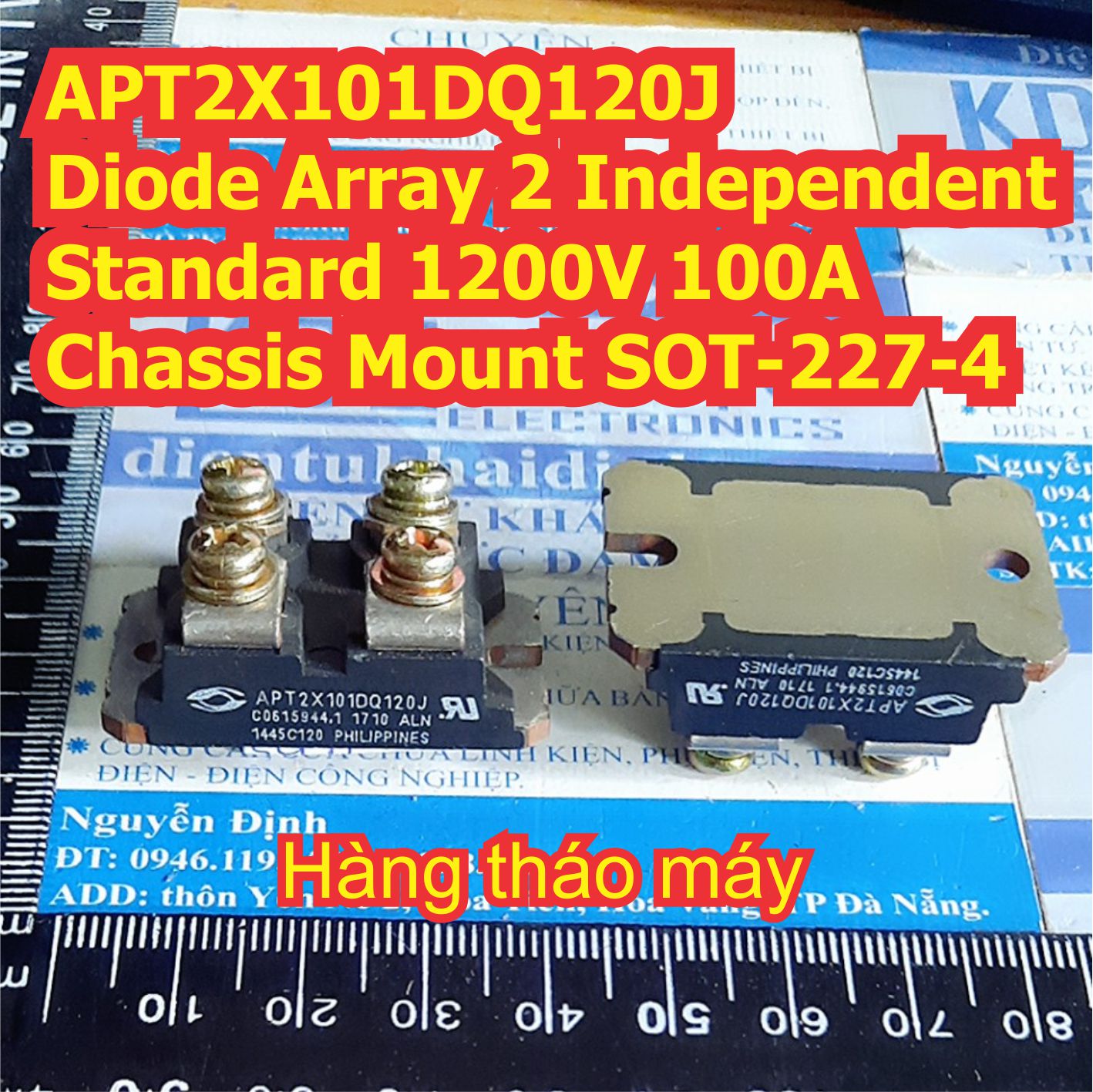 APT2X101DQ120J 2X101DQ120 Diode Array 2 Independent Standard 1200V 100A Chassis Mount SOT-227-4 kde7233