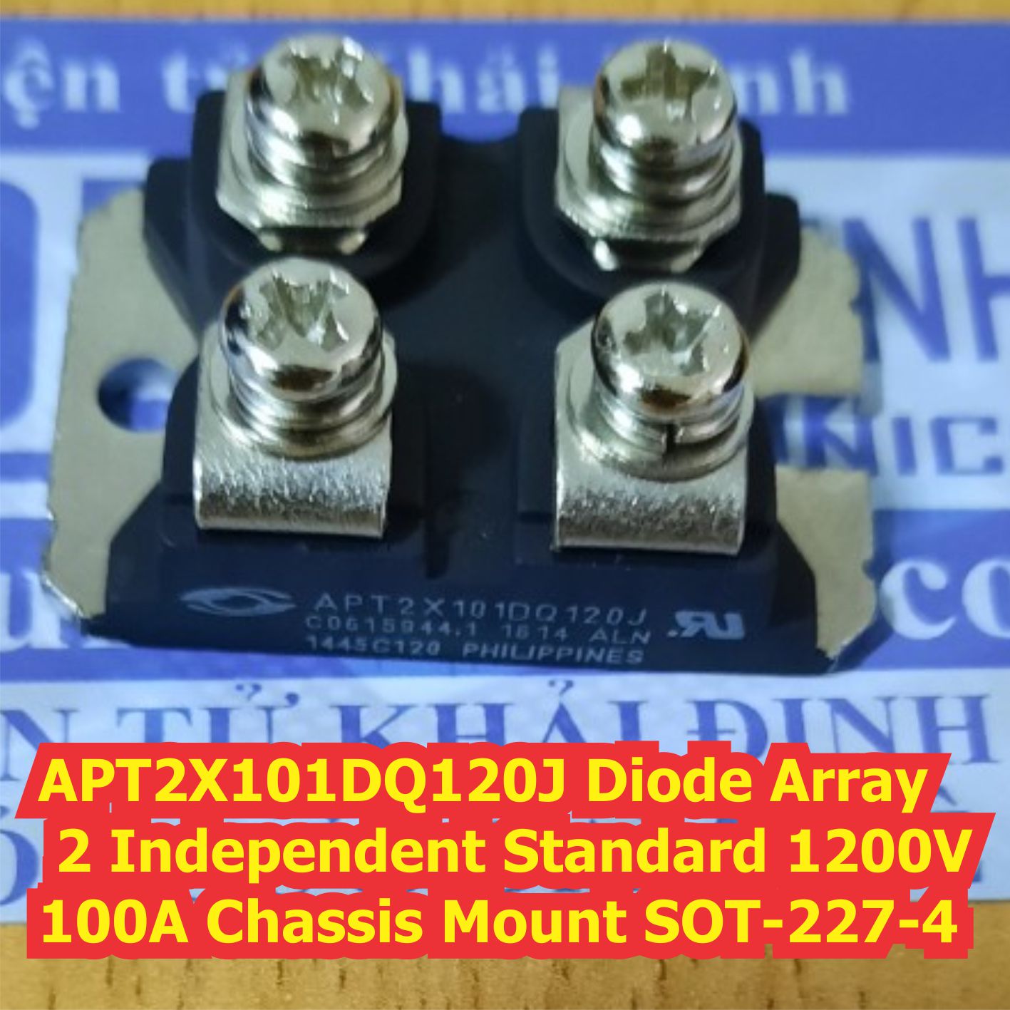 APT2X101DQ120J 2X101DQ120 Diode Array 2 Independent Standard 1200V 100A Chassis Mount SOT-227-4 kde7233