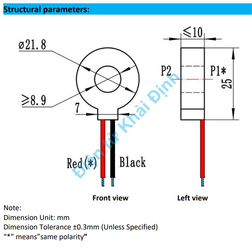 Cảm biến dòng vòng xuyến tròn 5A/5mA ZMCT350B ZMCT350 ZMCT103 ZMCT103C màu xanh dương kde2119