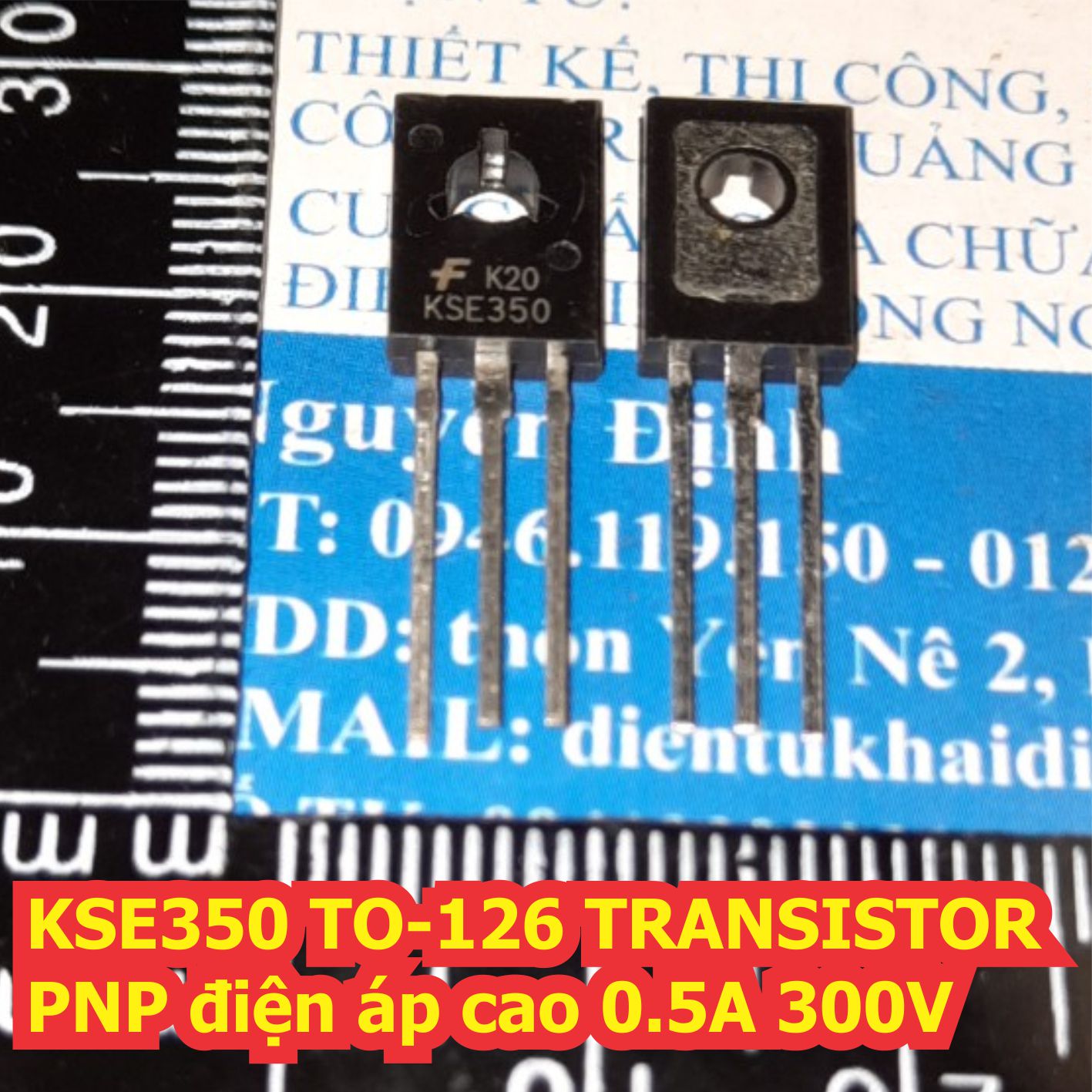 KSE350 TO-126 TRANSISTOR PNP điện áp cao 0.5A 300V kde7304