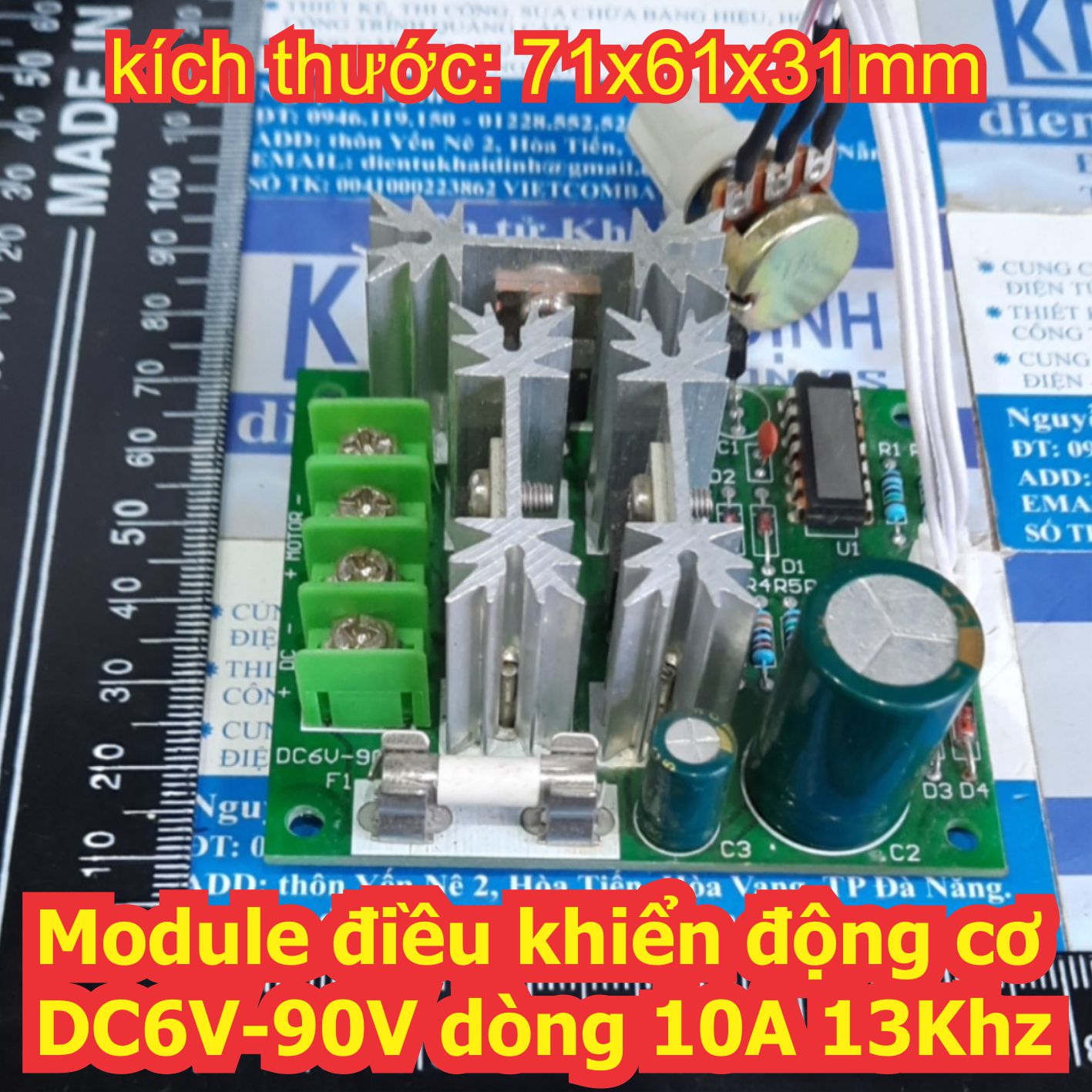 Module điều khiển động cơ PWM DC6V-90V dòng 10A 13Khz kde7327