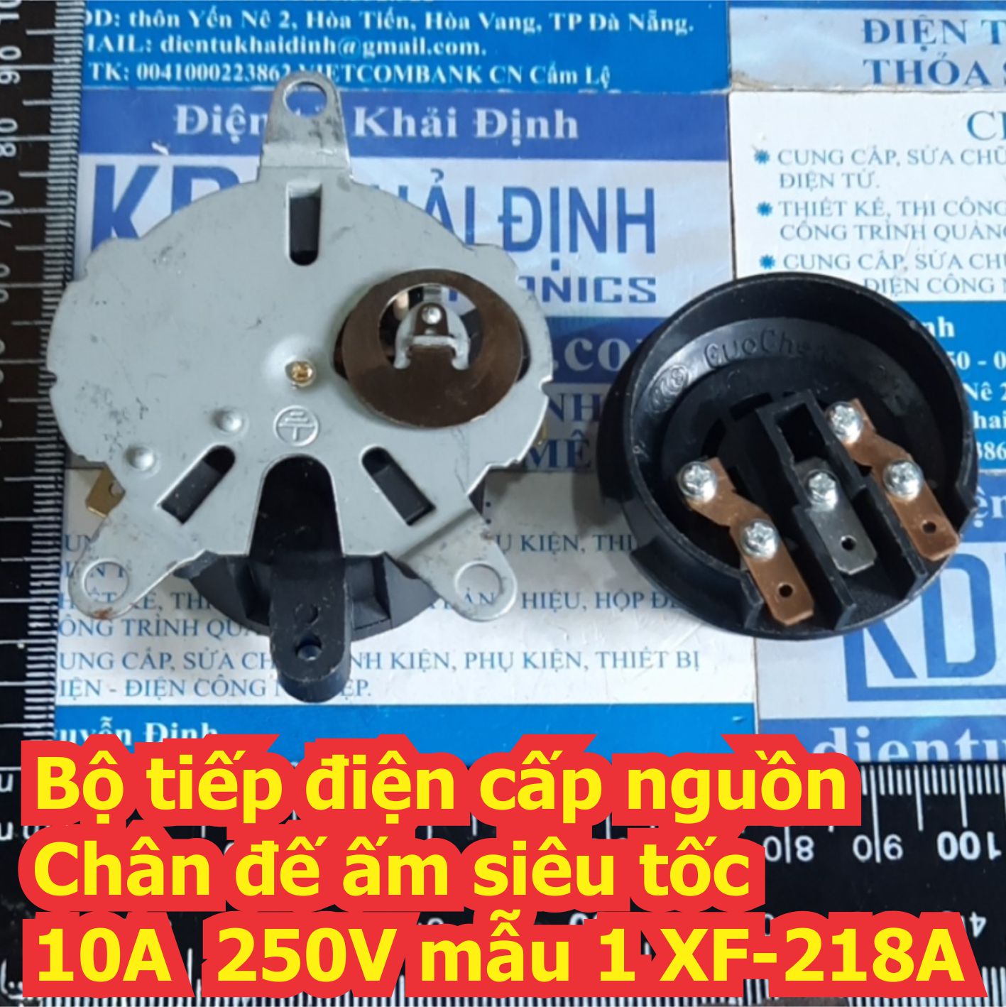 tiếp điện cấp nguồn Chân đế ấm siêu tốc 10A 16A 250V có 5 mẫu kde7361