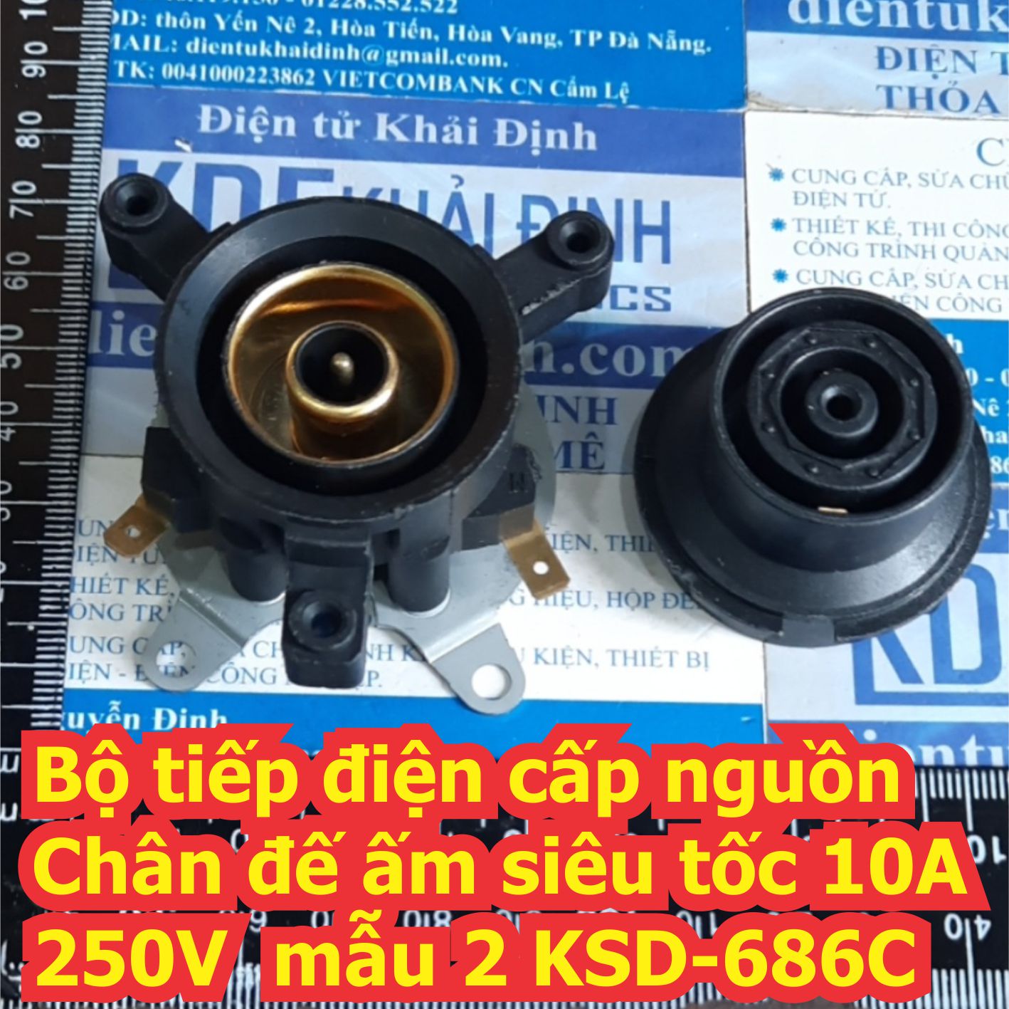 tiếp điện cấp nguồn Chân đế ấm siêu tốc 10A 16A 250V có 5 mẫu kde7361