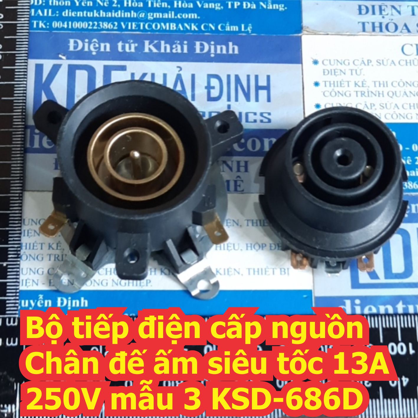 tiếp điện cấp nguồn Chân đế ấm siêu tốc 10A 16A 250V có 5 mẫu kde7361