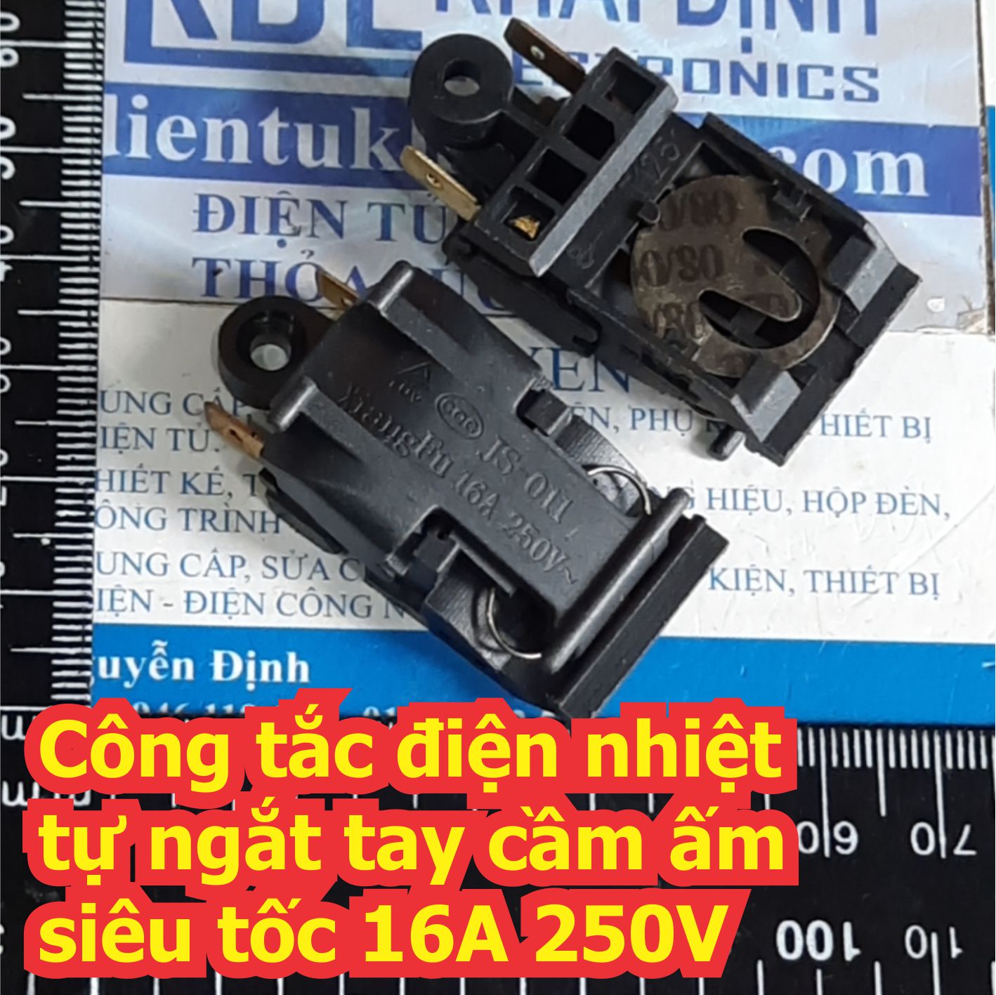 Công tắc điện nhiệt tự ngắt tay cầm ấm siêu tốc 16A 250V kde7366