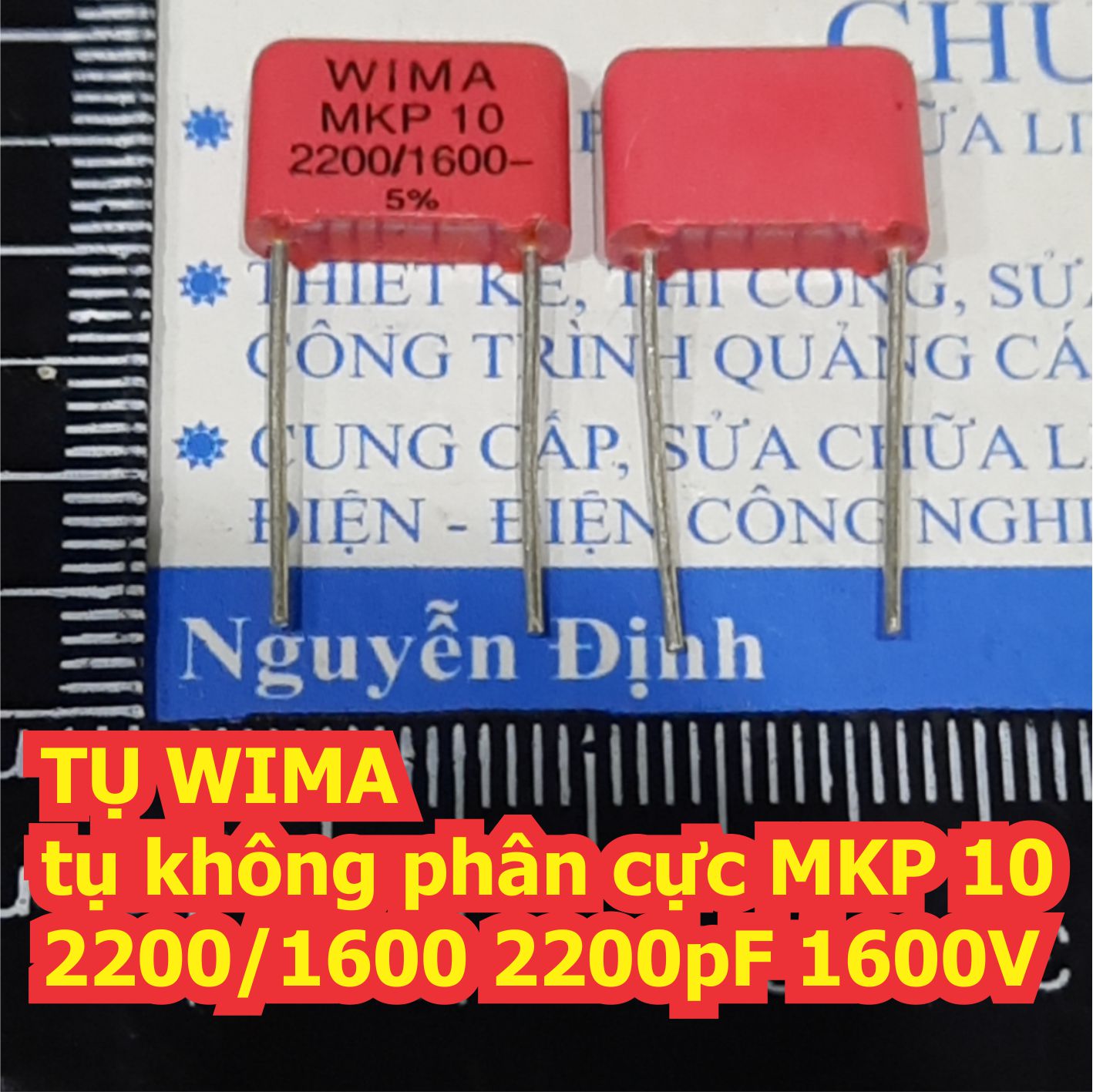 TỤ WIMA tụ không phân cực MKP 10 2200/1600 2200pF 1600V kde7385