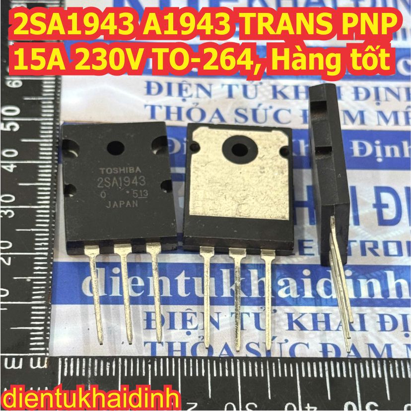 2SA1943 A1943 2SC5200 C5200  TO-264 transistor thuận NPN nghịch PNP sò âm ly 15A 230V Hàng tốt kde7395