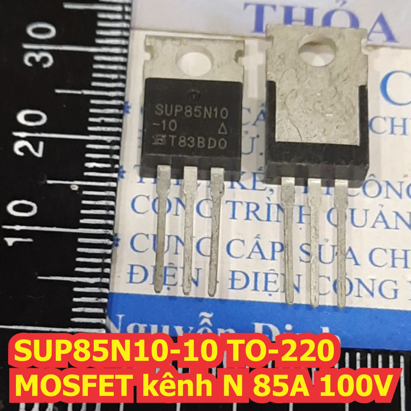 SUP85N10-10P SUP85N10-10 85N10 TO-220 MOSFET kênh N 85A 100V  kde7405