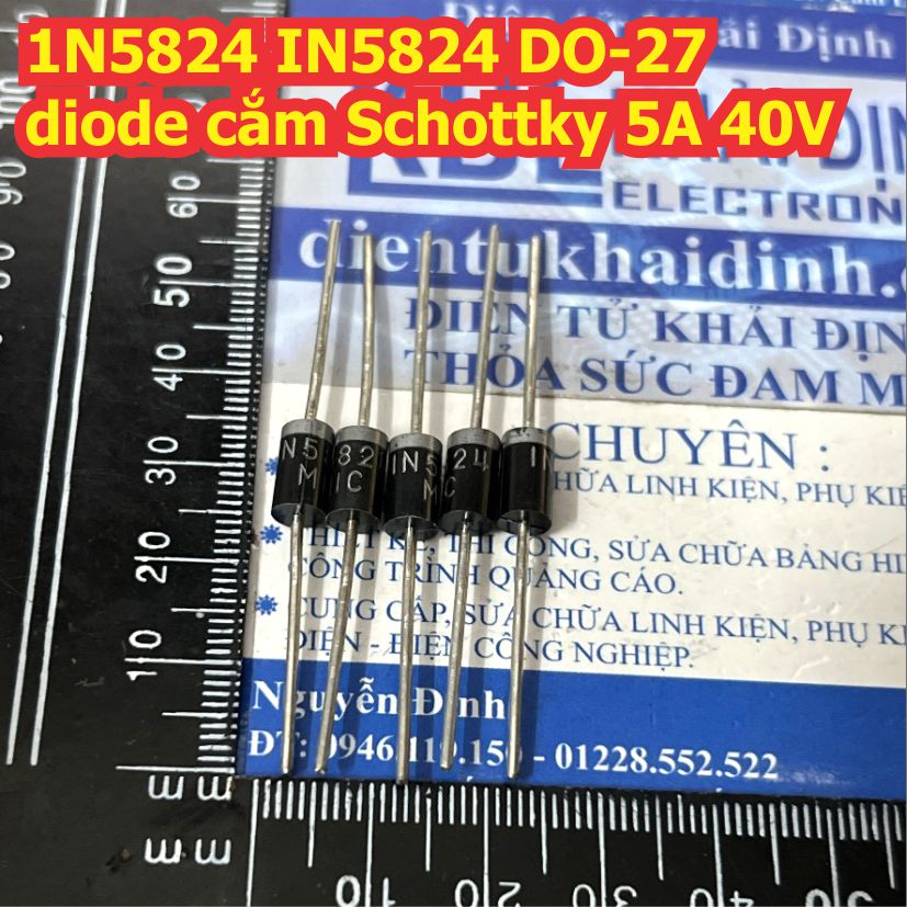 1N5824 IN5824 5824 SS54 SR540 SK54 DO-27 / SMA SMB SMC diode cắm / dán Schottky 5A 40V kde7473