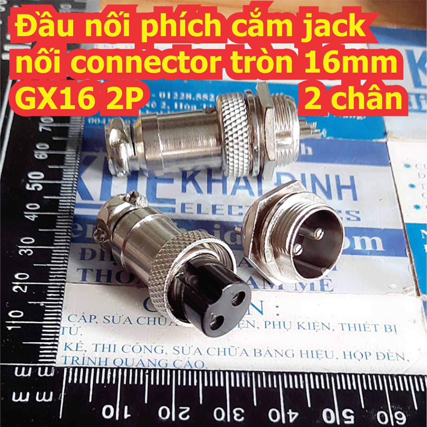 Đầu nối phích cắm jack nối connector tròn 16mm GX16 2P 2 chân ~ 8 chân kde7557