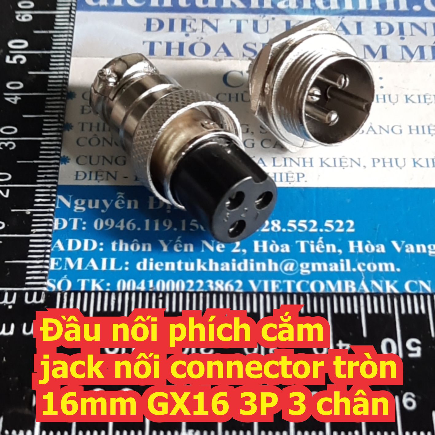 Đầu nối phích cắm jack nối connector tròn 16mm GX16 2P 2 chân ~ 8 chân kde7557