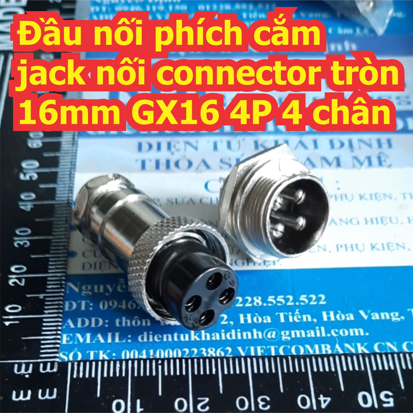 Đầu nối phích cắm jack nối connector tròn 16mm GX16 2P 2 chân ~ 8 chân kde7557
