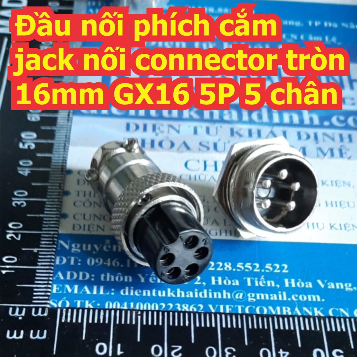 Đầu nối phích cắm jack nối connector tròn 16mm GX16 2P 2 chân ~ 8 chân kde7557