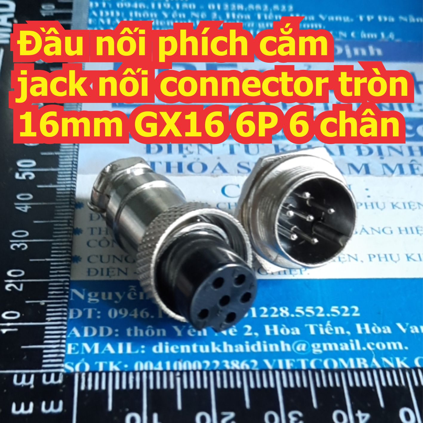 Đầu nối phích cắm jack nối connector tròn 16mm GX16 2P 2 chân ~ 8 chân kde7557