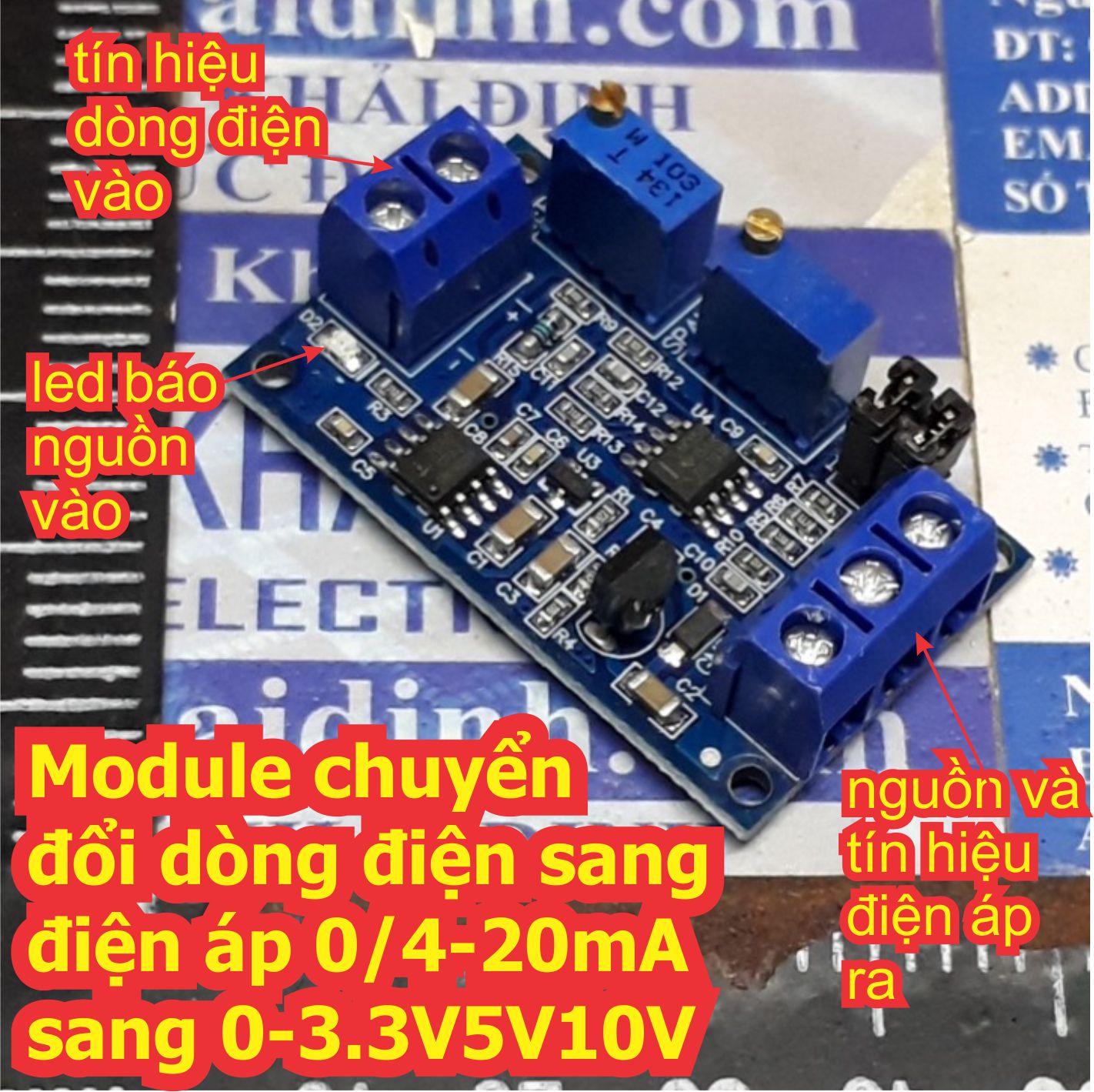 Module chuyển đổi dòng điện sang điện áp 0/4-20mA sang 0-3.3V5V10V HW-685 kde7565