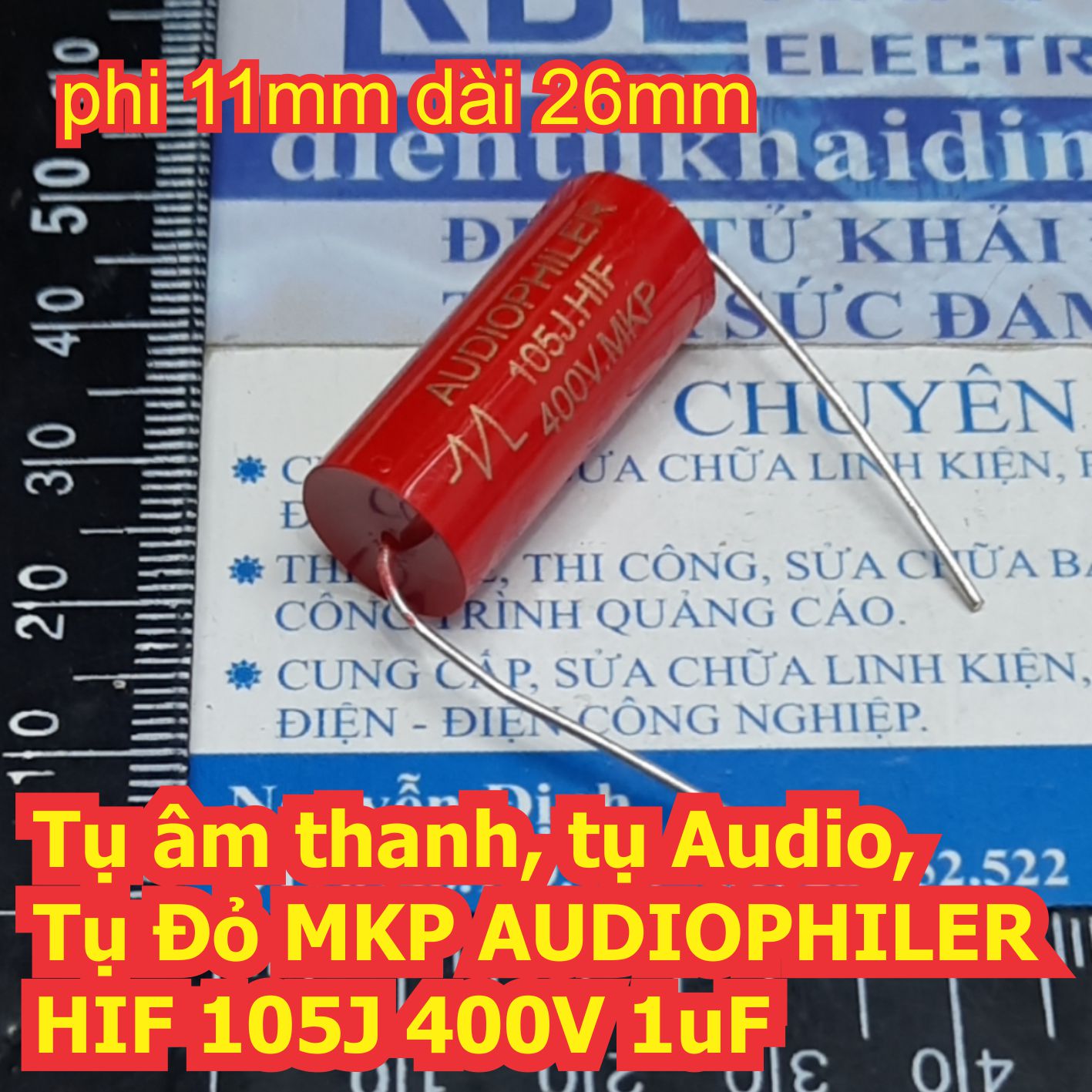 Tụ âm thanh Audio Tụ Đỏ MKP AUDIOPHILER HIF 400V 0.47uF~20uF 474 105 155 225 275 335 475 565 685 825 106 126 206 kde7644