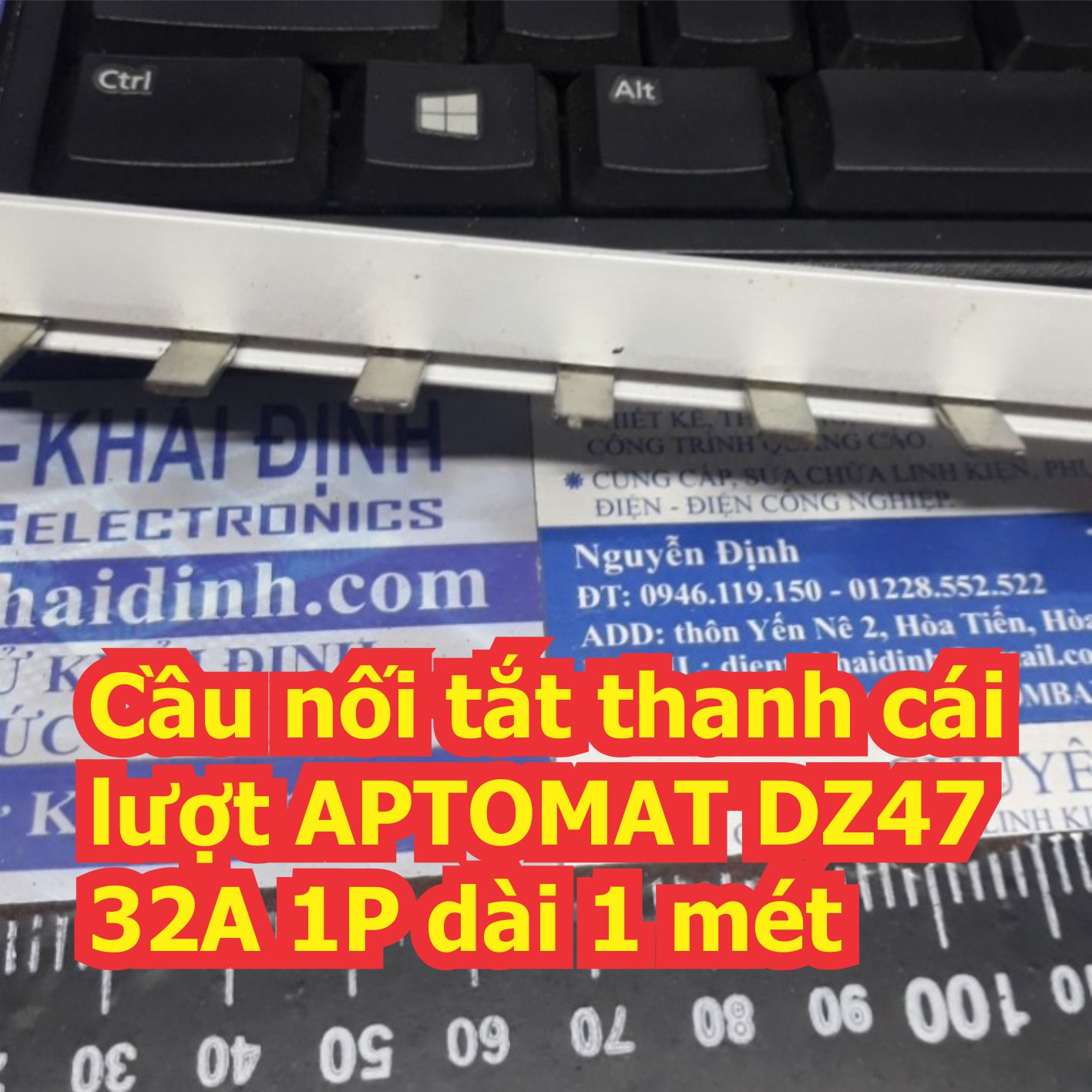 Cầu nối tắt thanh cái lượt APTOMAT DZ47 32A 1P dài 1 mét kde7659