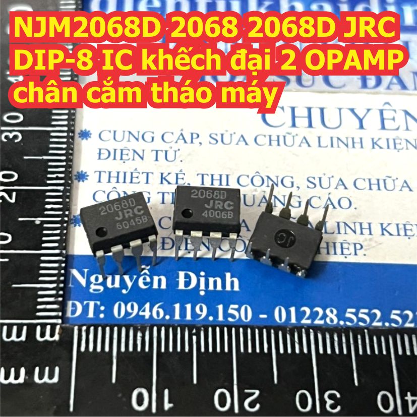 NJM2068M NJM2068D 2068 2068D JRC SOP-8 / DIP-8 IC khếch đại 2 OPAMP kde9458