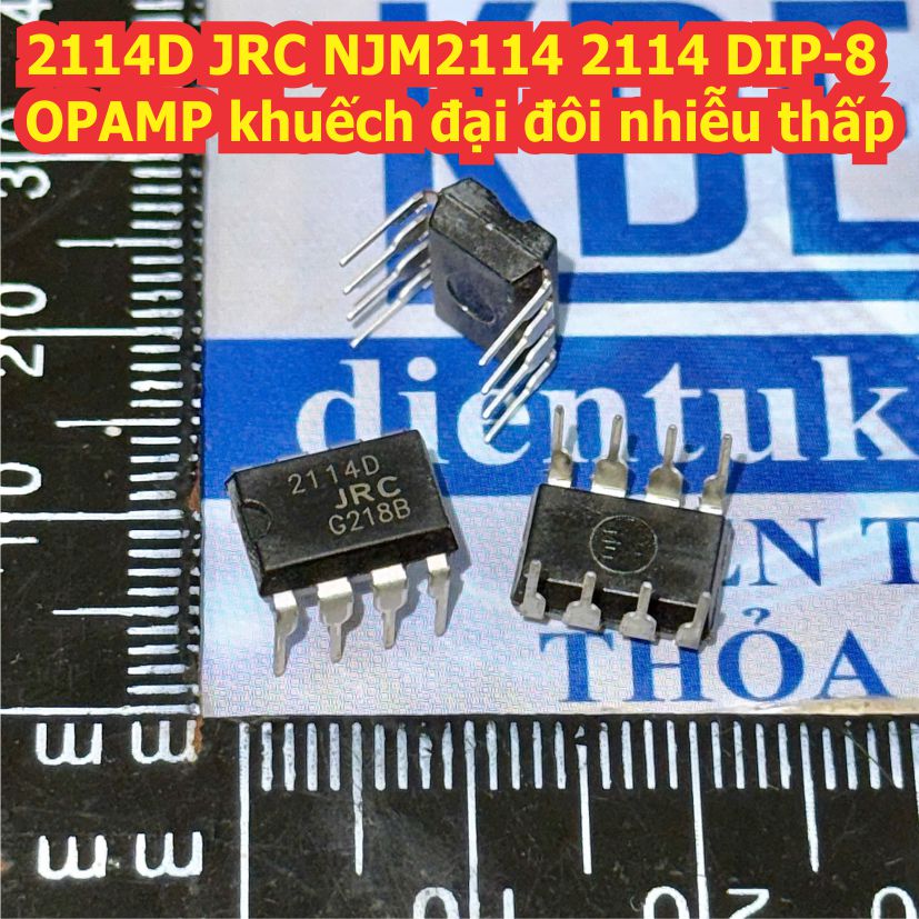 2114D JRC NJM2114 2114 DIP-8 OPAMP khuếch đại đôi nhiễu thấp tháo máy kde7726