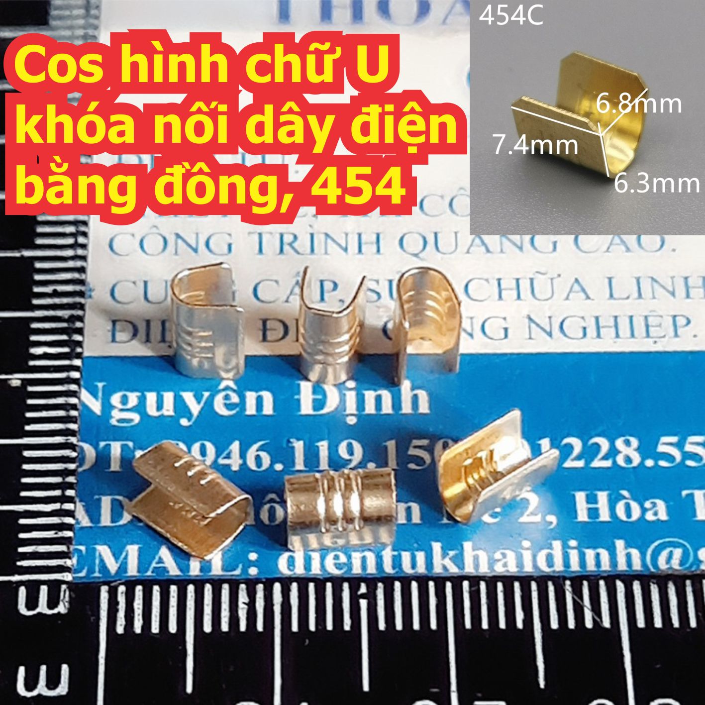 100 cái Cos hình chữ U 454 khóa nối dây điện bằng đồng 454A 454B 454C 454D 454E 454T kde7763