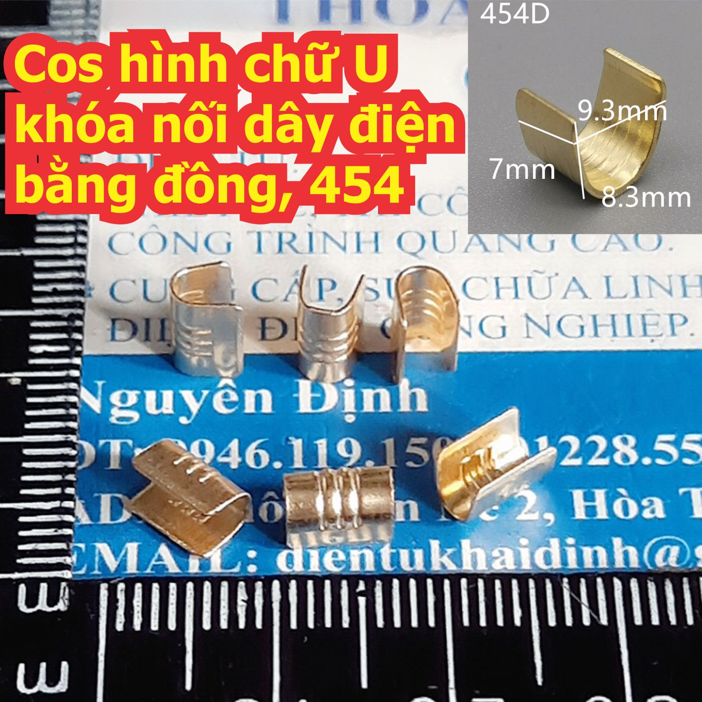 100 cái Cos hình chữ U 454 khóa nối dây điện bằng đồng 454A 454B 454C 454D 454E 454T kde7763