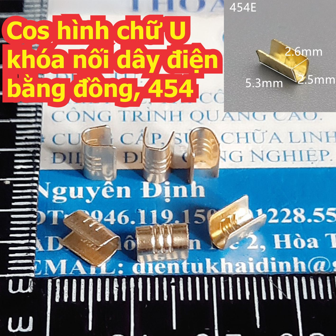 100 cái Cos hình chữ U 454 khóa nối dây điện bằng đồng 454A 454B 454C 454D 454E 454T kde7763